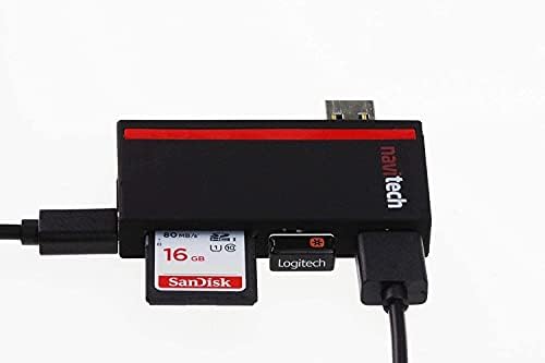 Navitech 2 во 1 ЛАПТОП/Таблет USB 3.0/2.0 Hub Адаптер/Микро USB Влез со Sd/Micro SD Читач На Картички Компатибилен Со DELL XPS 13 Плус 13.4