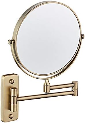 ЗШИП Суета Шминка Огледало, Ѕид Монтирање Козметички Огледало Бања Огледало 3X Зголемување 360 Ротирачки Двострано Бричење Во Спалната