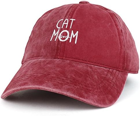 Трендовски продавница за облека мачка мама текст извезена измиена памучна капа за бејзбол