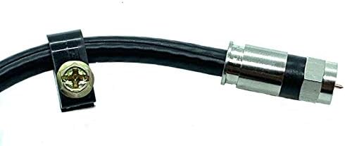 Совршена визија 100 единечни црни флексибилни клипови со 1 завртка RG6 кабел жица GC12BLK