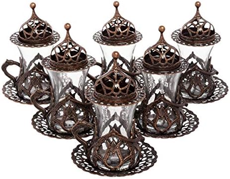 Lazward турската чаша чај постави прекрасен чај сет за сервирање чај на традиционален начин што може да биде подарок