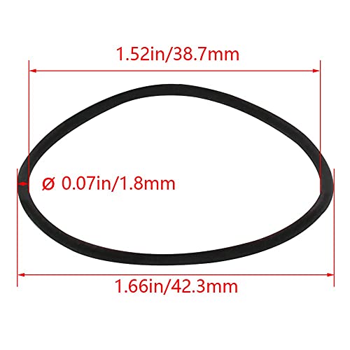 Bettomshin 50pcs нитрилна гума О-прстени, 42,3мм ОД 38,7мм ID 1,8 мм ширина, метрички заптивка за запечатување на заптивка за запечатување на