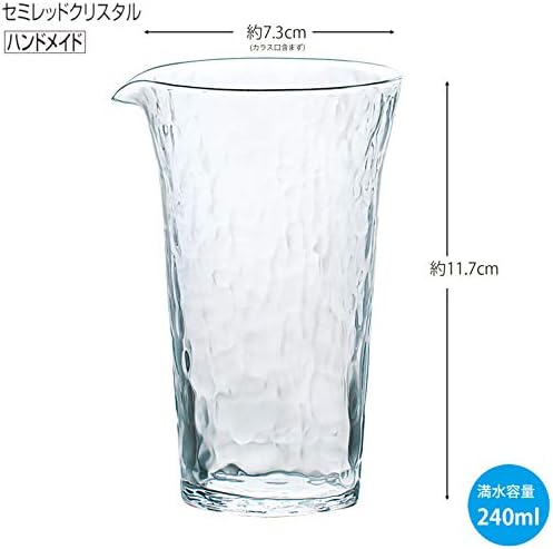 Toyo Sasaki Glass 63702 Carafe Carafe, 8,5 fl Oz, единечна уста картус, направена во Јапонија