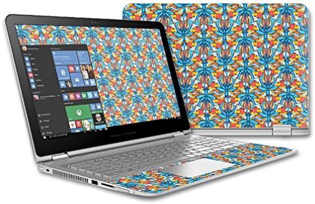 MOINYSKINS SKING компатибилна со HP Envy X360 15 лаптоп - зајдисонце цвеќиња | Заштитна, издржлива и уникатна обвивка за винил декларална