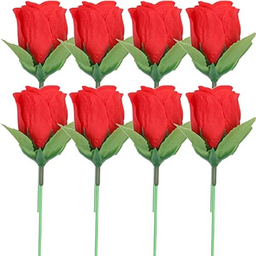 Yarnow 8pcs Професионални реквизити со пламен цветниот оган Смешни додатоци свадба факел до создавање на магионичар рози роза забава
