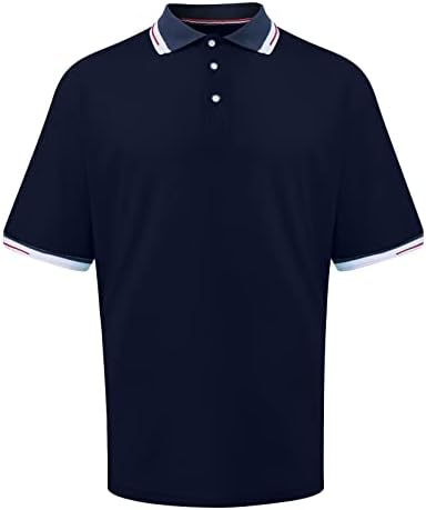 Големи и високи кошули за мажи на РТРДЕ, маица со маица со маица со кратки ракави кошули Поло кошули за мажи