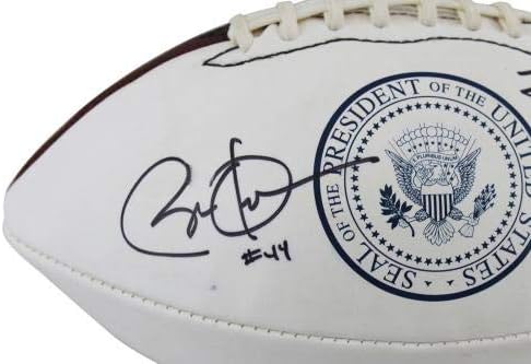 Претседателите на САД го потпишаа логото на Вилсон Попус Белиот панел Фудбал JSA #BB74099 - Автограмски фудбали