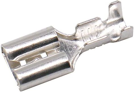 Баомаин Сребрен Тон Машки Лопата Стегање Терминали 6.3 мм Жици Конектори Пакет од 100