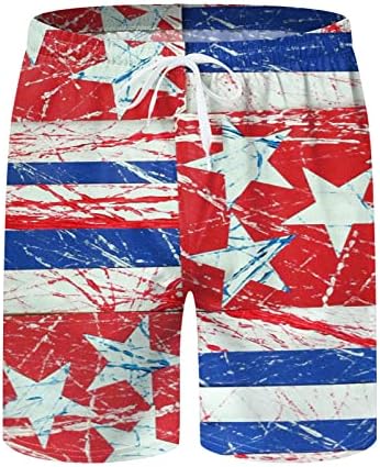 Брзи шорцеви за суви табли за мажи во САД, знамето на знамето Кул машка облека за пливање, дното, патриотска плажа за капење за капење Шорцеви