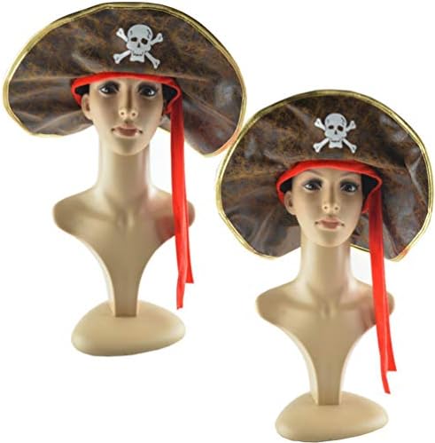 Nuobesty Pirate Hat Scult Pirate Captain Cap Pirate Pirate Apteries Captain Captain Captume додатоци за Pirate Party Masquerade