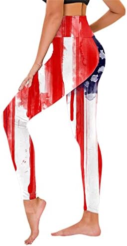 Миашуи Постпартални Панталони Денот На Независноста На Жените Американски 4 од јули Хеланки Печатени Панталони За Јога Женска