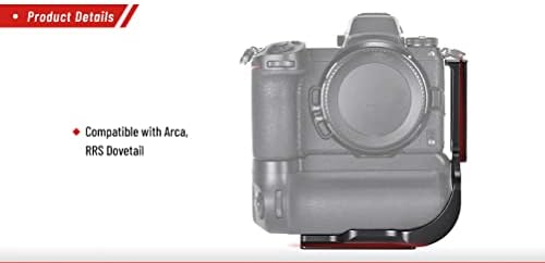 Sunwayfoto PNL-Z6iign L плоча за едно парче L-плоча за Nikon Z6II Z7II со зафат на батеријата MB-N11 ARCA/RRS компатибилен
