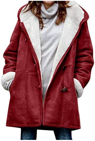 Зимска облека за жени 2022 големина плус рон рог плус долга цврста тока, палто, џеб, жени зимски палта