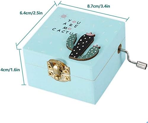 Ylyajy дрвена музичка кутија рачно искривена механичка музичка кутија роденденски подарок дрвен музички кутија