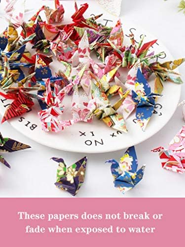 100 парчиња 6см Премада Оригами Ваши хартија кранови преклопени оригами кранови рачно изработени јузен хартија кранови подарок за чај забава фаворизира свадба конф