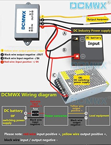Конвертори на напон на DCMWX Buck 48V36V се претвораат во 24V чекор надолу за напојување на автомобили Inverters влез DC30V-58V излез 24V1A2A3A4A5A
