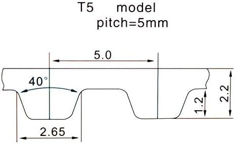 Nnhai 1pcs t5 14 заби носат 6,35 mm t5 14 time timing timing макара одговара за ширина на ременот T5 16 mm
