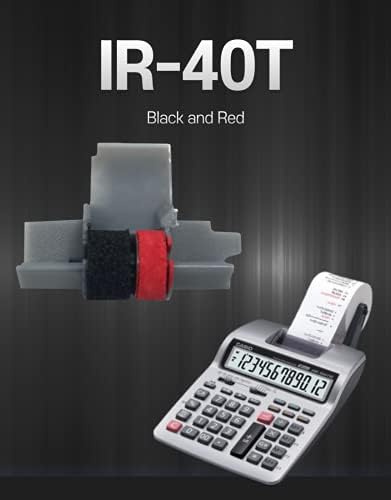 Замена на касети за кертриџ со касети со црно-црно-црвено и црвено мастило IR40T, компатибилна со Canon P23-DH V, Casio HR-100TM, HR-150TM,