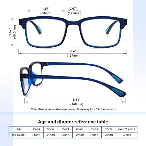 Cara Premium 2 Пакет Прогресивни Очила За Читање Со Повеќе Фокуси, Флексибилни Лесни Tr90 Рамки Со Сина Светлина Што Ги Блокираат Читачите На Компјутери, Стандард За Опсег ?