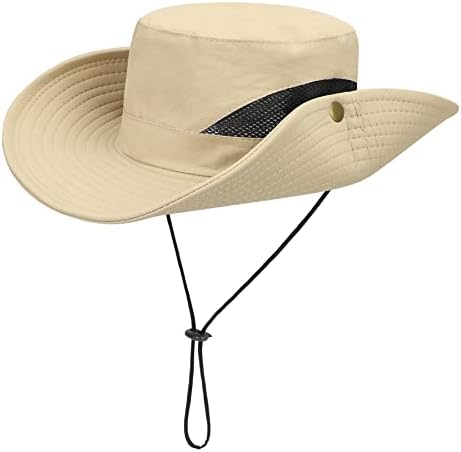 Zando Mens Rhobal Hat For Men Women Lutture Safari Hat Надворешно пешачење со буни капи за мажи за заштита на сонцето за жени за жени