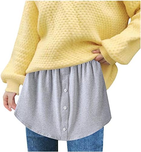 Модна женска кошула екстендер половина чиста плус големина лента слоевит печатење со кратки здолништа за измешано мини здолниште