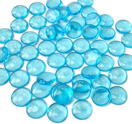 630 парчиња езеро сини акрилични рамни мермери Декоративни скапоцени камења камења за стаклени вазни полнила, занаети, украси за забави, распрскувачи