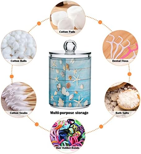 innewgogo Seashells Starfish 2 пакет памук за држач за држачи на топката на топката Организатор за распрскувач пластичен countertop