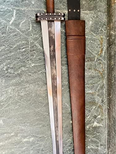 ПСК198-40 инчи долг меч меч Рајдер Меч - Меч со рачно изработен меч Непал, доаѓа со рачно изработена кожна обвивка