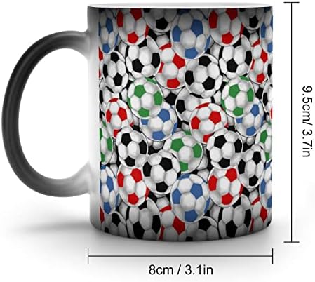 Фудбал Фудбал Креативна Промена На Бојата Керамичка Шолја За Кафе Кригла За Промена На Топлина Смешна За Домашна Канцеларија