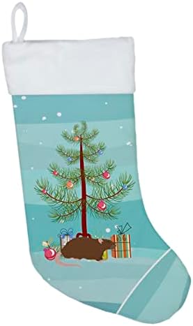 Богатства на Каролина CK4474CS REX RAT MERRY Christmas Christmas Christmase, камин виси чорапи Божиќна сезона Декора за украси на семејство, семејни