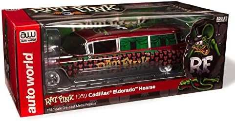 Auto World 1959 Cadillac Eldorado Hearse Rat Fink 1:18 Model Diecast Model