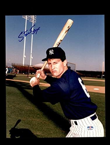 Стив Сакс ПСА ДНК потпиша 8x10 Фото Аутограф Јанкис - Автограмирани фотографии од MLB