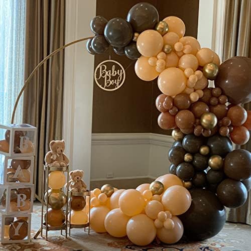 Кафеави Балони Кисмн 12 инчи 50 парчиња Какао Балони Латекс Забави Балони Дебели Балони За Туширање За Бебиња Свадба Роденден Откриваат