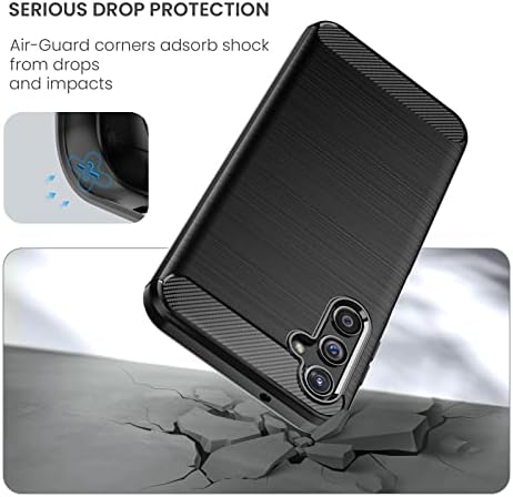 Дретал За Куќиштето Samsung Galaxy A14 5G, Galaxy A14 5G Со Заштитник На Екранот Од Калено Стакло, Флексибилен Мек Заштитен Капак Од Јаглеродни