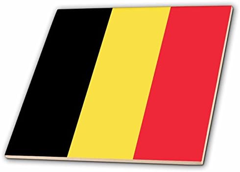 3DROSE CT_157828_2 Знаме на Белгија Белгиски вертикални црни жолти црвени ленти Европски земја Национален светски знамиња Керамички
