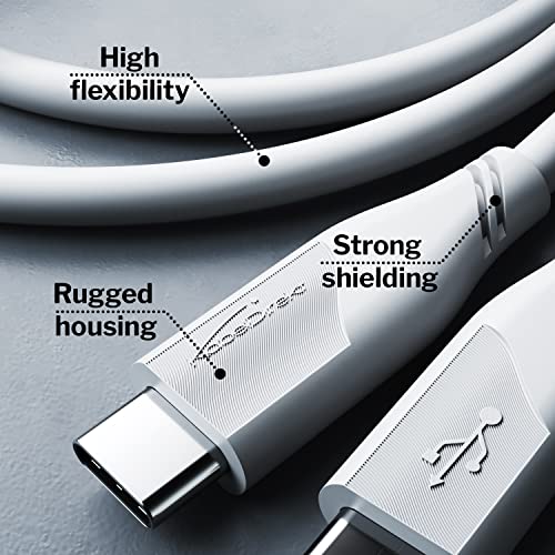Кабелдирект-Флексибилно БРЗО Полнење USB C Кабел, USB 2.0-3ft
