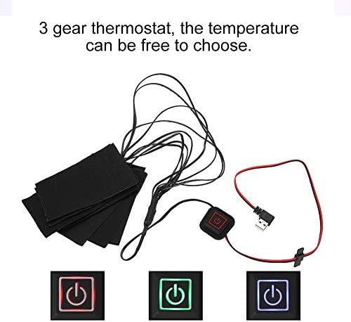 8-во-1 подлога за греење на комплет, зимска загреана јакна елек метални влакна за греење Електрична топла облека