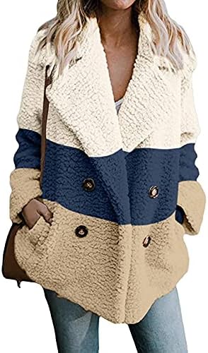 Неферлиф волна од јагнешко палто за жени, зима плус кадифена костумска костумска џемпер за џемпер за џемпер со боја, совпаѓање на кардиган,