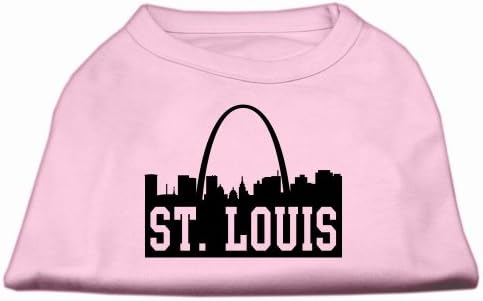 Mirage Pet St Louis Skyline Screen Print Mirts Birts Light Pink Sm