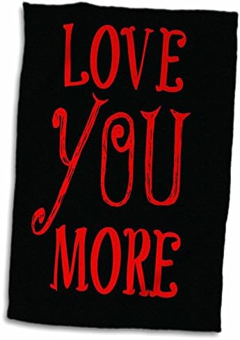 Ден на 3Drose Xander Valentines - Те сакам повеќе, црвени букви, црна позадина - крпи