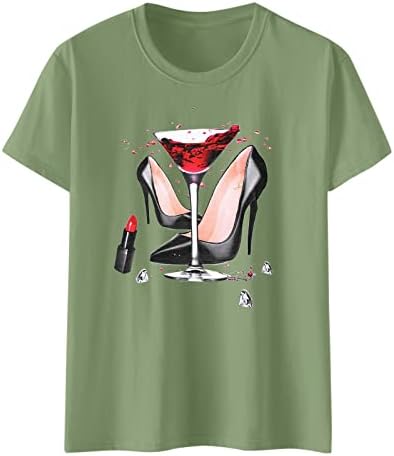Женски графички маици жени обични дневни кошули маички без ракави графички печати u вратот случајни врвови на врвови туника