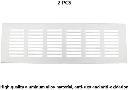 2 парчиња воздушен отвор, тешка алуминиумска легура за легура на алуминиумска легура правоаголник метална метална обвивка за скара