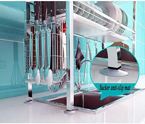 Мијалници Dmuniz, решетката за садови, 2 нивоа кујнски сад за сушење на решетката за сушење на решетки за одводнување на садови
