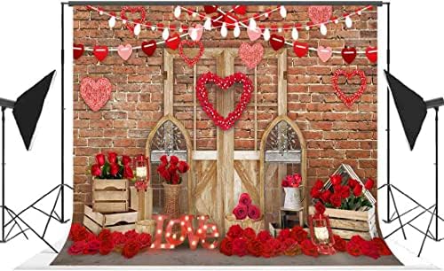Лофарис Денот На Вљубените Партија Позадина За Фотографија Рустикален Дрво Врата Тула Ѕид Црвено Срце Денот На Мајката Позадина Роденден Бебе