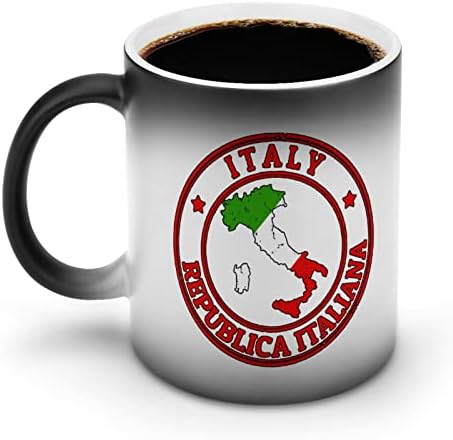 Италија Република Италијана Креативна Промена На Бојата Керамичка Шолја За Кафе Кригла За Промена На Топлина Смешна За Домашна Канцеларија