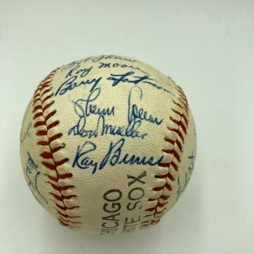 Тимот На Чикаго Вајт Сокс Од 1950 Година Потпиша Бејзбол Со Автограм Со Нели Фокс