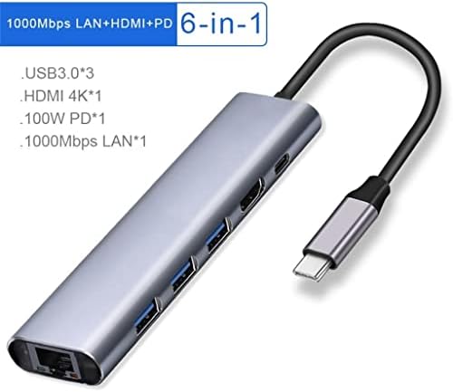XDCHLK USB C Центар Тип C 3.1 до 4k RJ45 LAN ETHERNET USB3. 0 Адаптер Приклучок За Air Pro Компјутер Додатоци