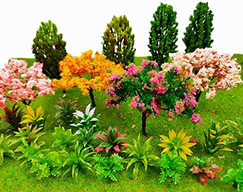 28 парчиња минијатурна бајка градинарско дрво Орнамент, мешани модели дрвја 1-3 инчи, минијатурни садови за кукли за кукли
