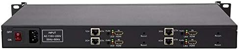 Haiweitech H. 264 4 Канали HDMI Енкодер, Целосна HD 1080p Видео Енкодер Поддршка HLS M3U8 FFMPEG VLC HTTP RTSP RTMP UDP ЗА IPTV и YouTube, Wowza Live Streaming