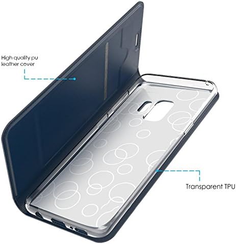Верко Случај Компатибилен Со Samsung Galaxy S7 Edge, Флип Паричник Покритие Со Магнетно Затворање За Галакси S7 Edge Телефон Случај-Сина
